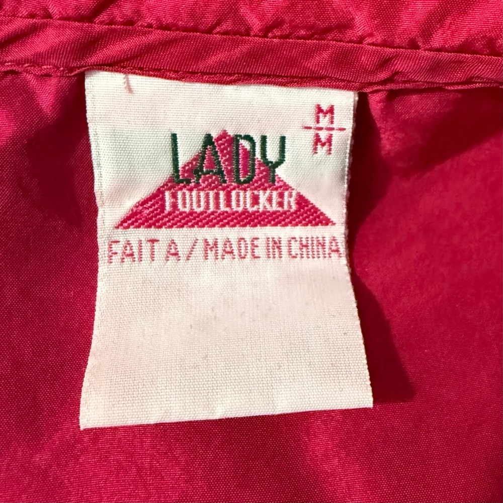 Lady Footlocker Vintage Magenta Pink Peter Pan Collar Button Down Blouse Medium - Picture 8 of 12
